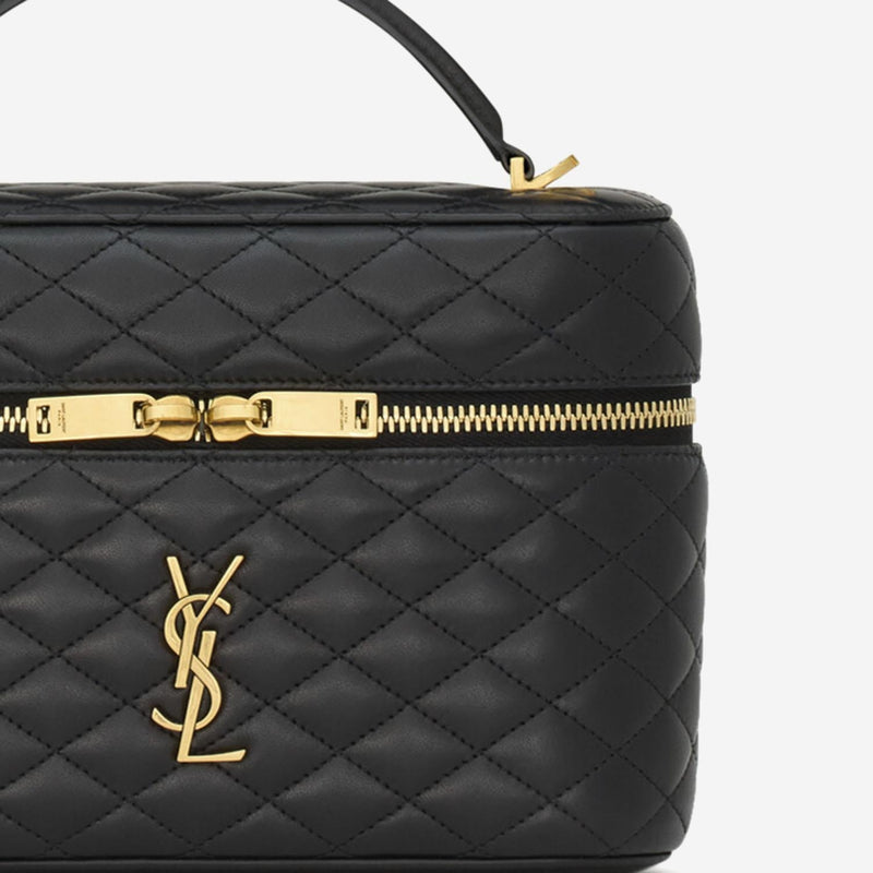 Saint Laurent Gaby Mini Bag — Black Lambskin Leather