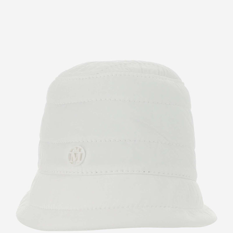 Maison Michel 2339025001 Bucket Hat — White Polyester