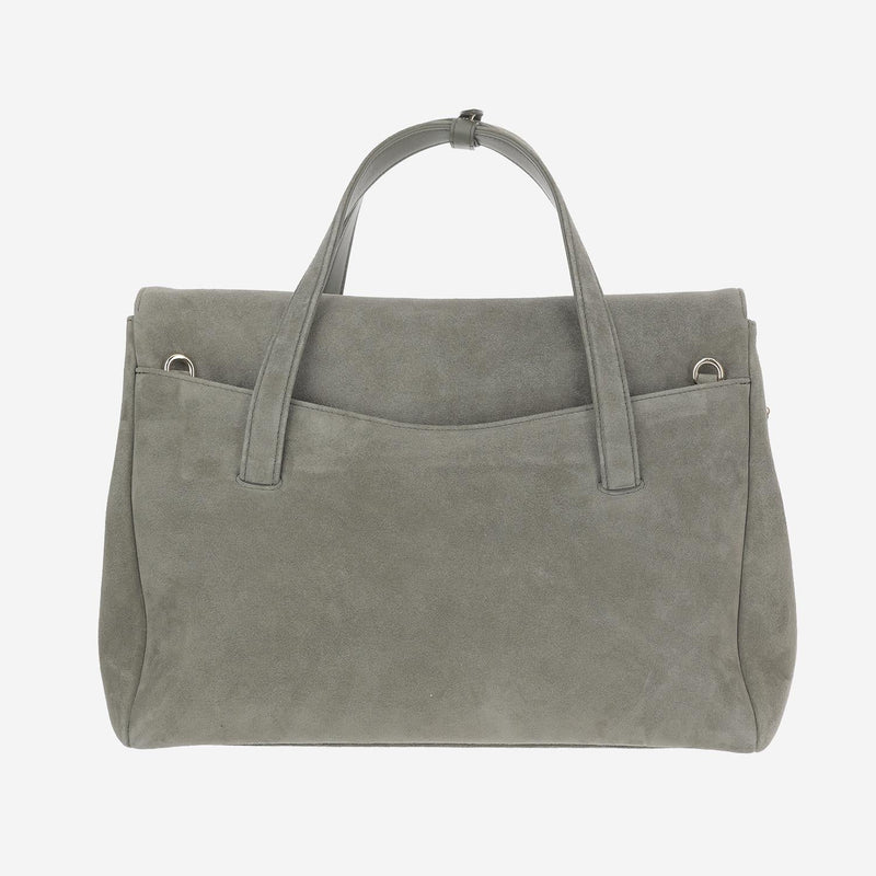 Franzi Milano Virginia Top Handle Bag — Green Calfskin Leather
