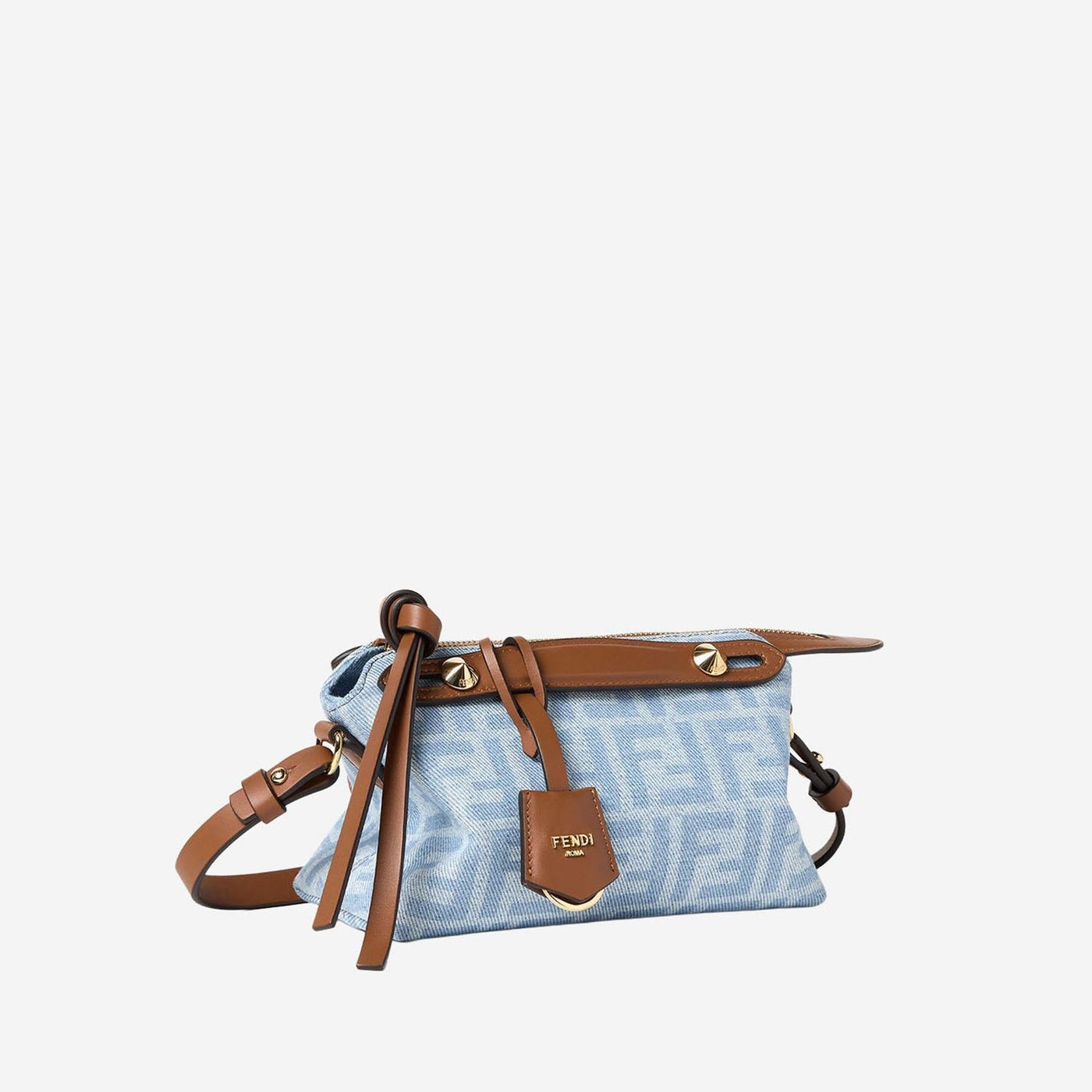 Fendi By The Shoulder Bag — Blue Cotton