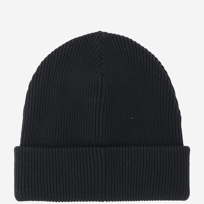 Gucci 834192 Wool Ribbed Knit Beanie — Black Beanies