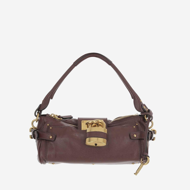 Chloé Paddington Shoulder Bag — Brown Leather