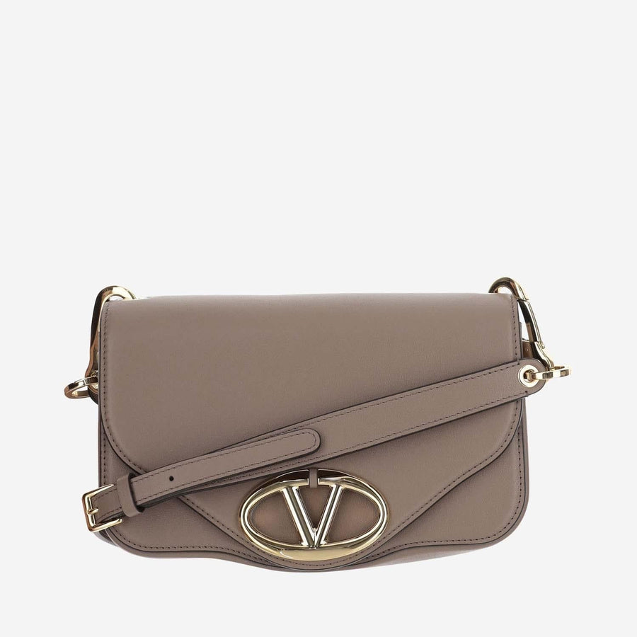 Valentino Garavani Shoulder Bag — Beige Leather
