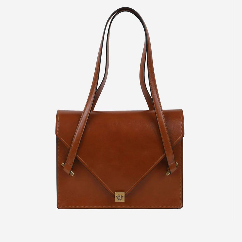 Versace Severine Shoulder Bag — Brown Leather
