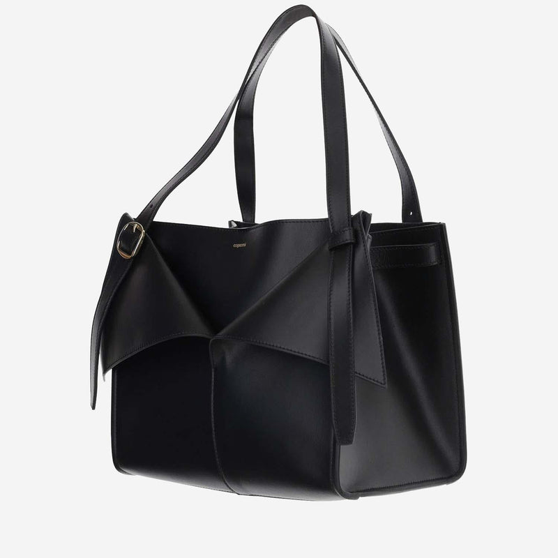 Coperni Cabas Shoulder Bag — Black Leather