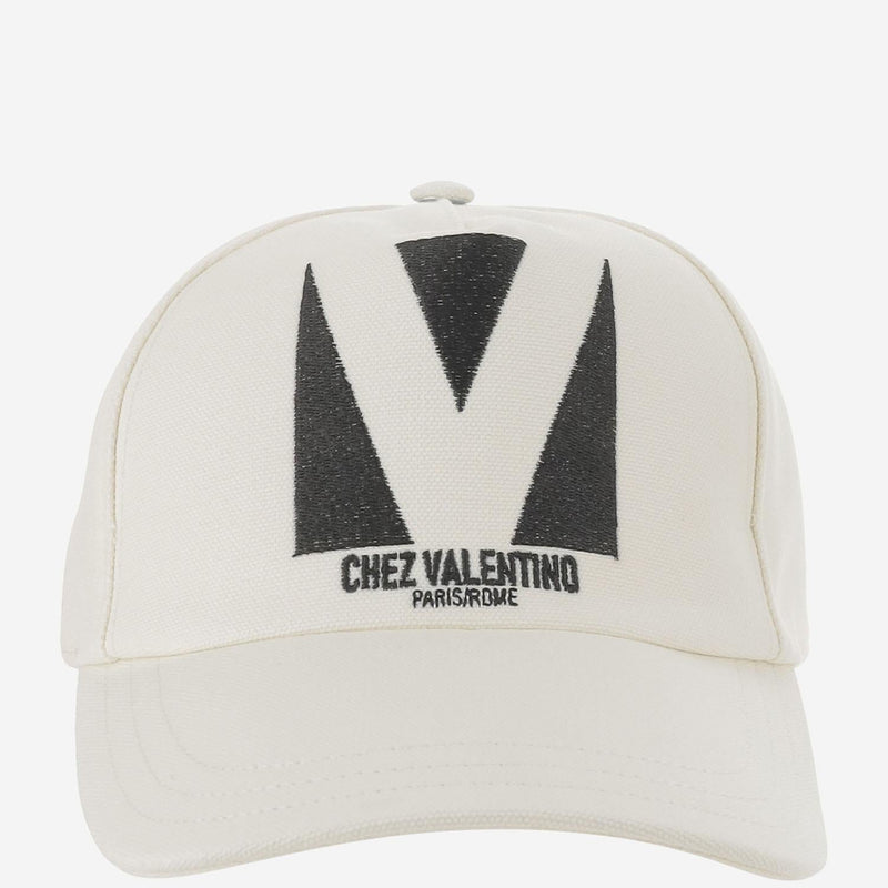 Valentino Garavani 6y2hda41wgj Baseball Cap — White Cotton Caps