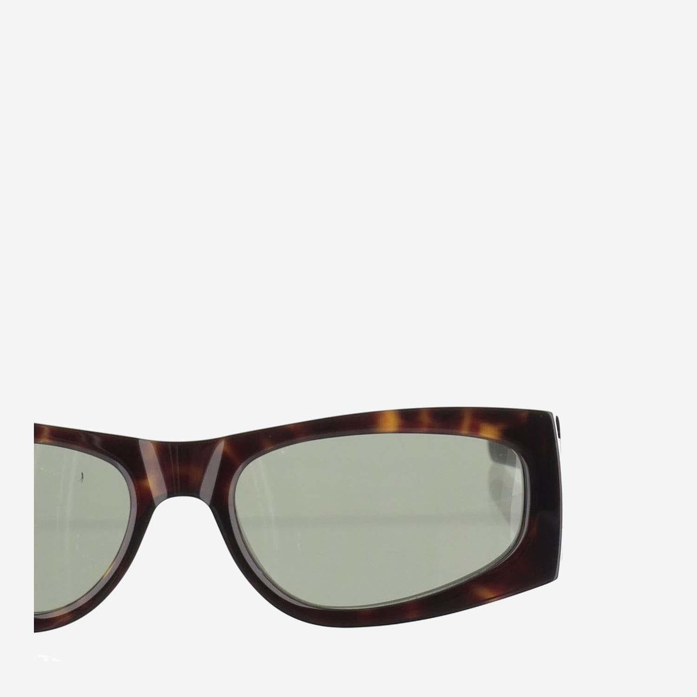 Saint Laurent 803745 Logo Rectangle Acetate Sunglasses — Brown