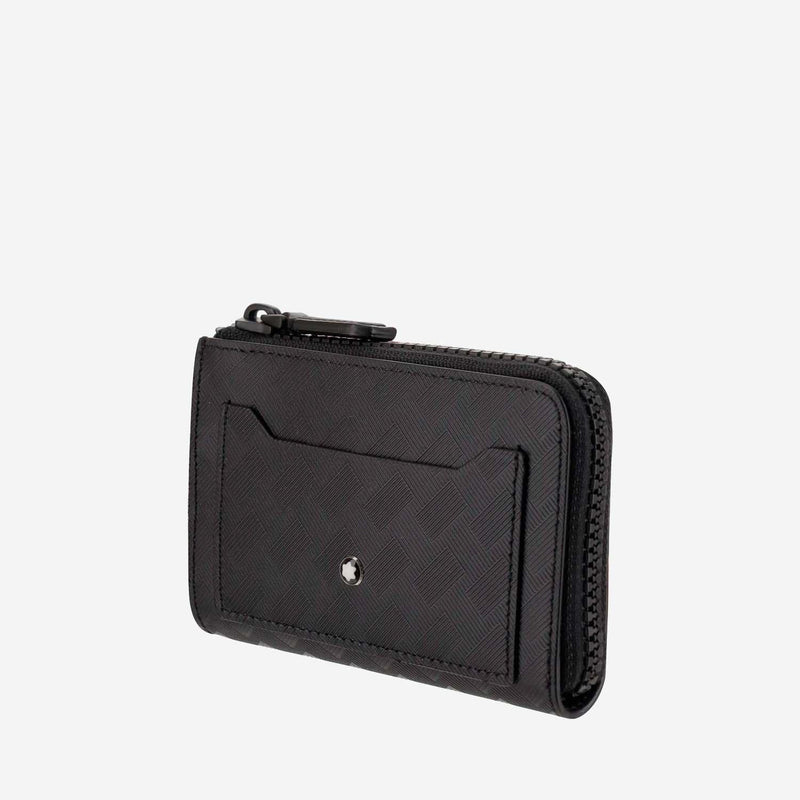 Montblanc Four-Compartment Leather Key Case — Black Keychains
