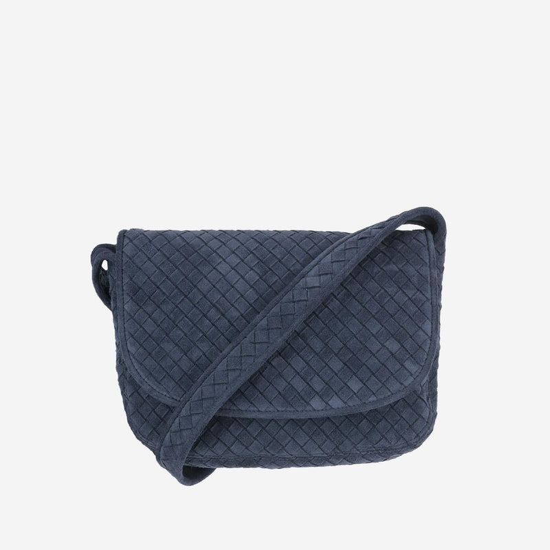 Bottega Veneta Shoulder Bag — Navy Calfskin
