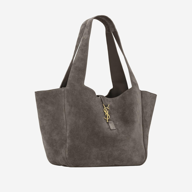 Saint Laurent Shoulder Bag — Gray Suede