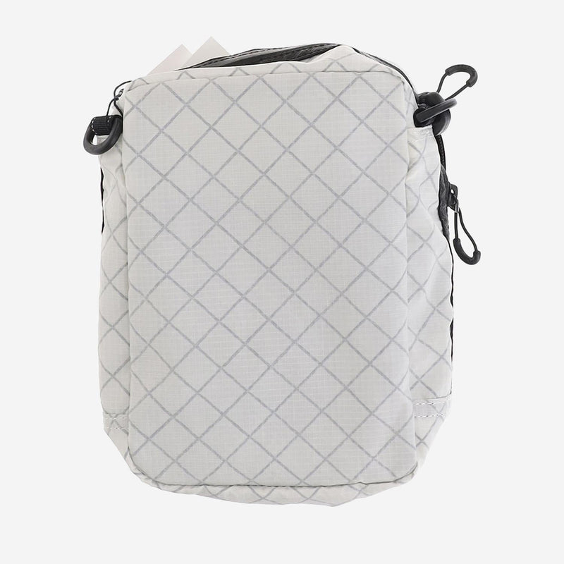 And Wander Checkered Nylon Crossbody Bag — White Polyester