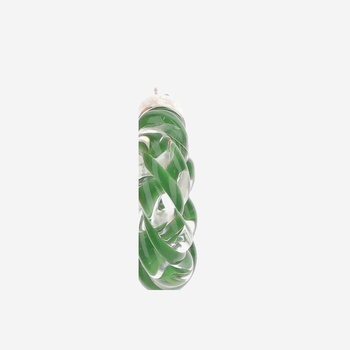 Bottega Veneta Twisted Glass Earrings — Green