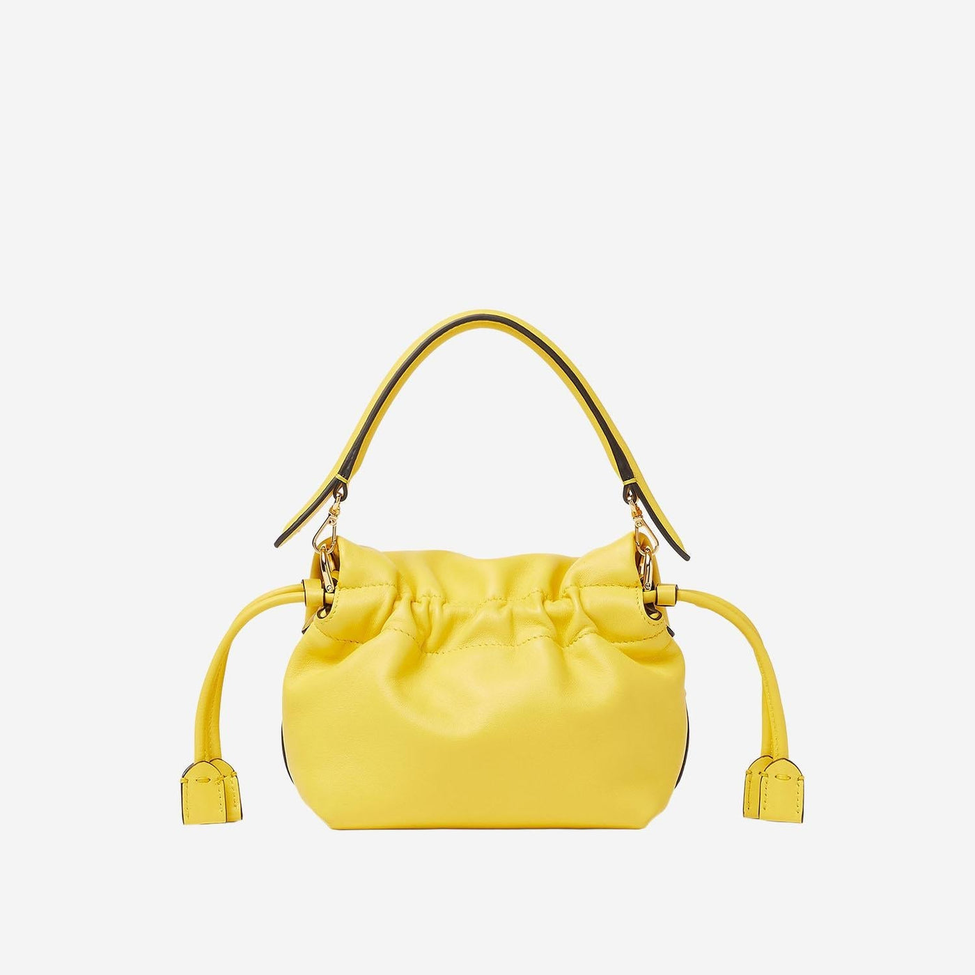Fendi Nappa Leather Shoulder Bag — Yellow