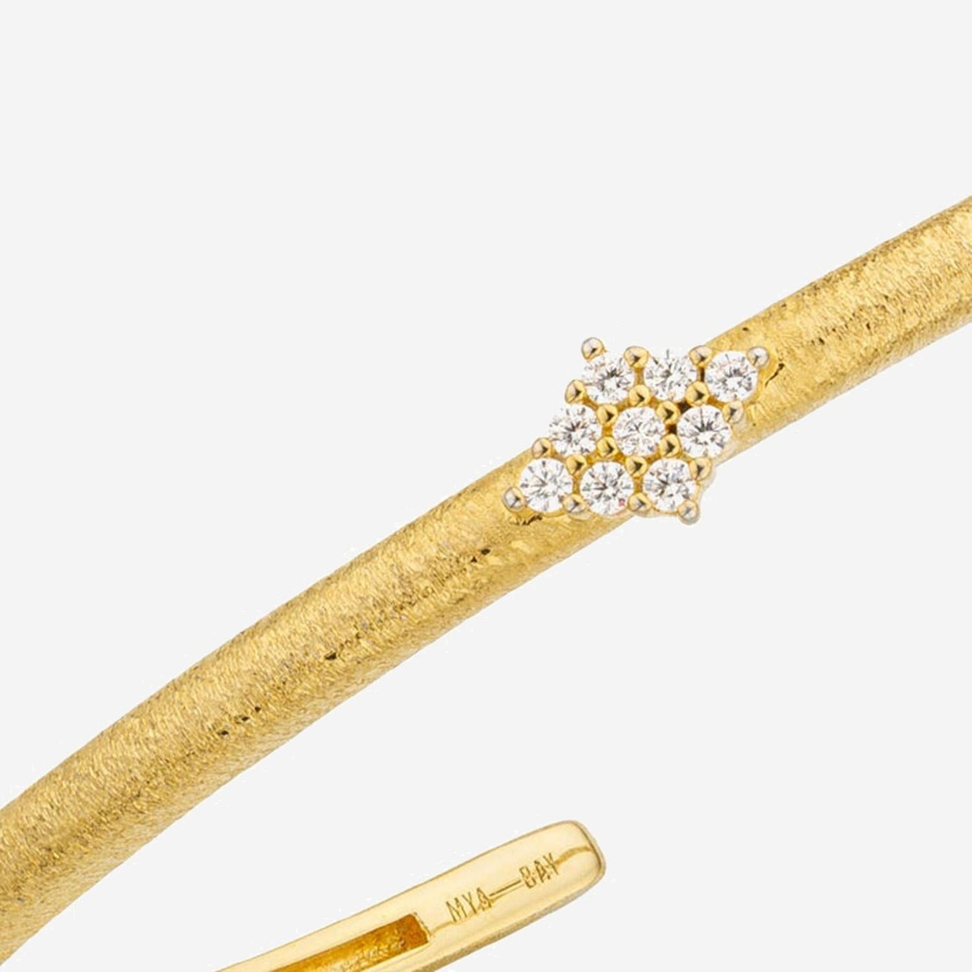 Mya Bay Crystal-Embellished Gold Cuff Bracelet — Brass Bracelets