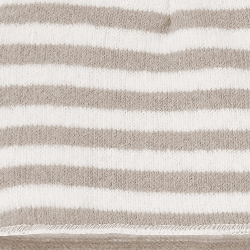1+ The Family 25w040 Striped Cotton Beanie — Beige Beanies