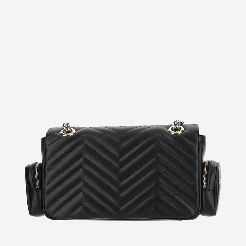 Gucci Matelassé Leather Shoulder Bag — Black