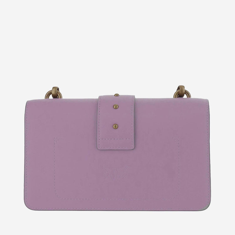 Pinko Love One Shoulder Bag — Purple Leather