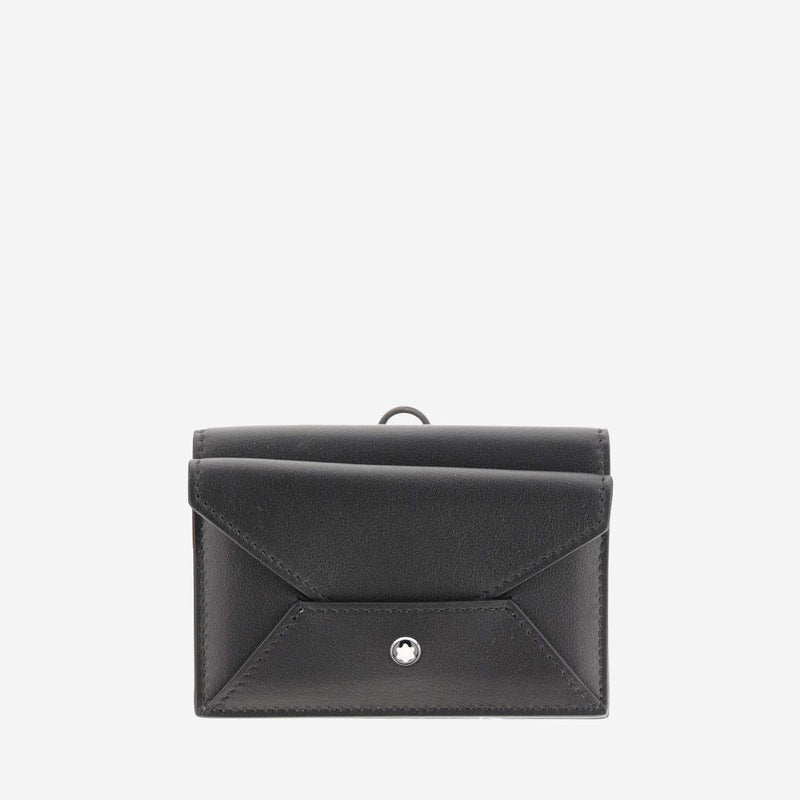 Montblanc Leather With D-Ring Detail Card Case — Black Cases