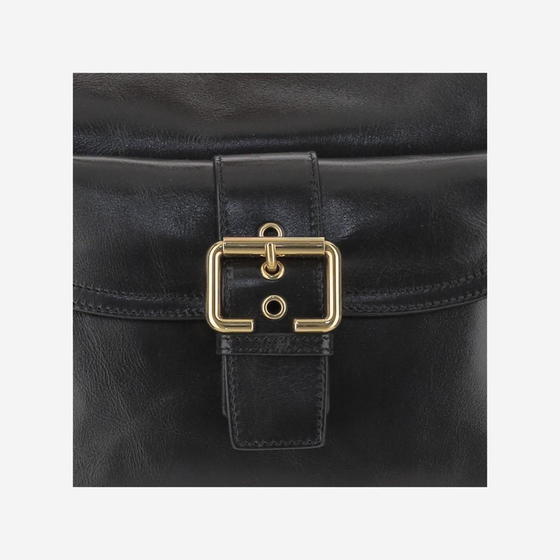 Chloé Buffalo Leather Shoulder Bag — Black