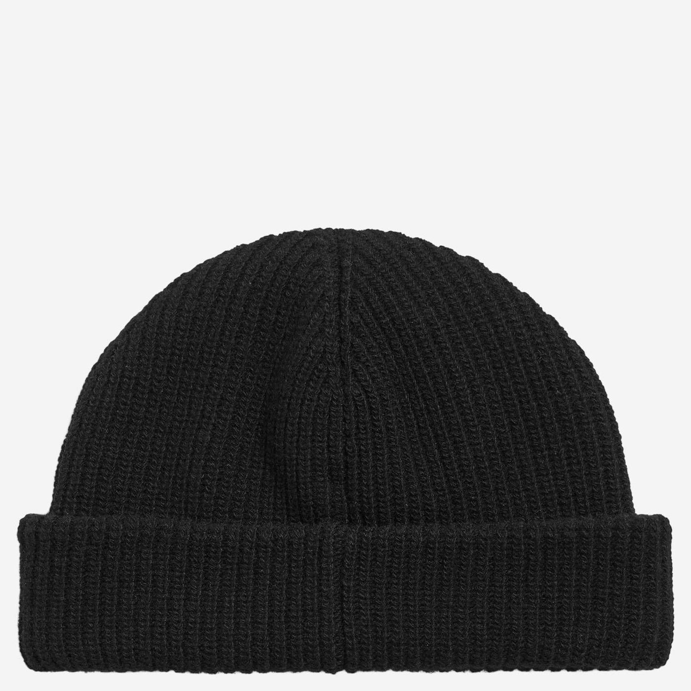 Balenciaga A001nh Ribbed Wool Beanie — Black Beanies