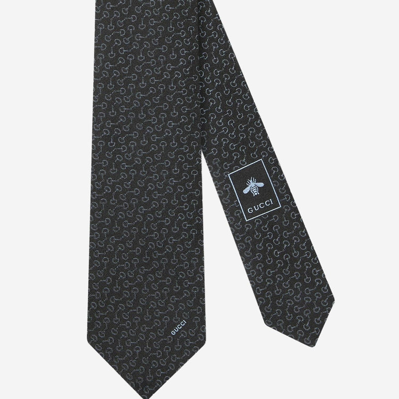 Gucci Jacquard Silk Necktie — Black Neckties