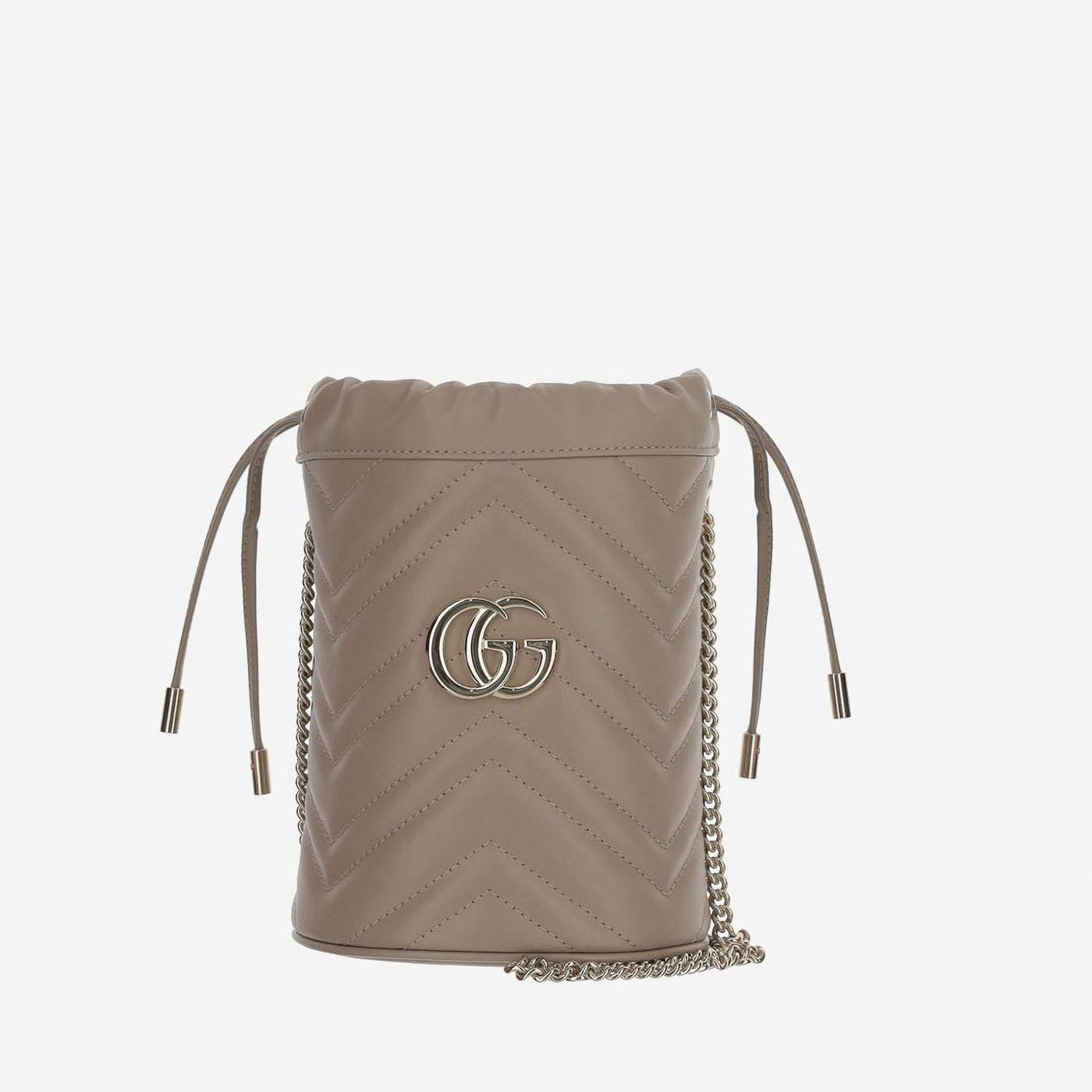 Gucci Bucket Bag — Beige Leather