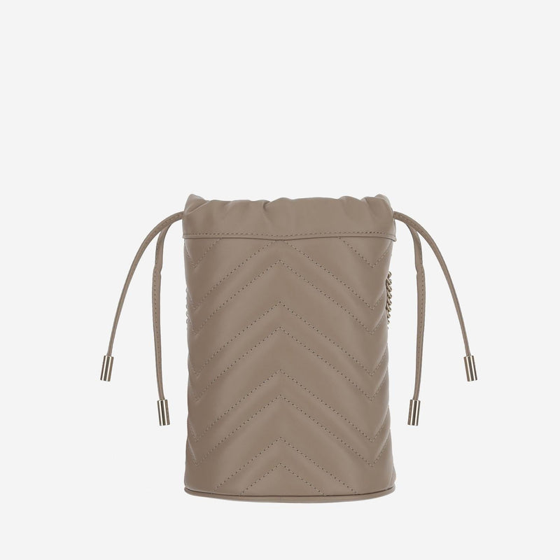 Gucci Bucket Bag — Beige Leather