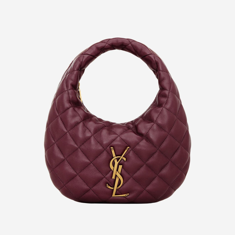 Saint Laurent Icare Shoulder Bag — Burgundy Nappa Leather