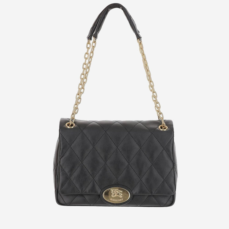 Burberry Quilted Calfskin Shoulder Bag — Black