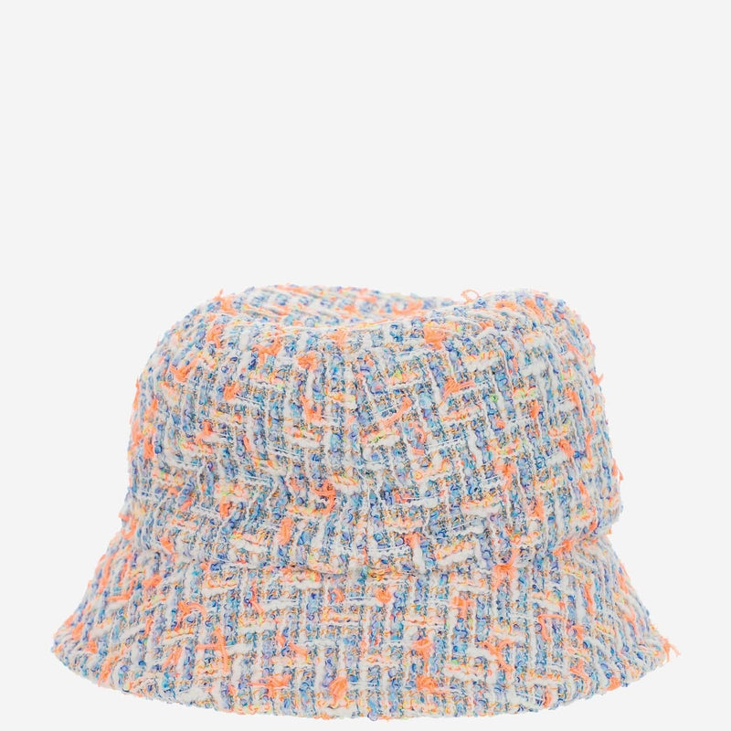 Maison Michel 2290024001 Tweed Bucket Hat — Multicolor Cotton