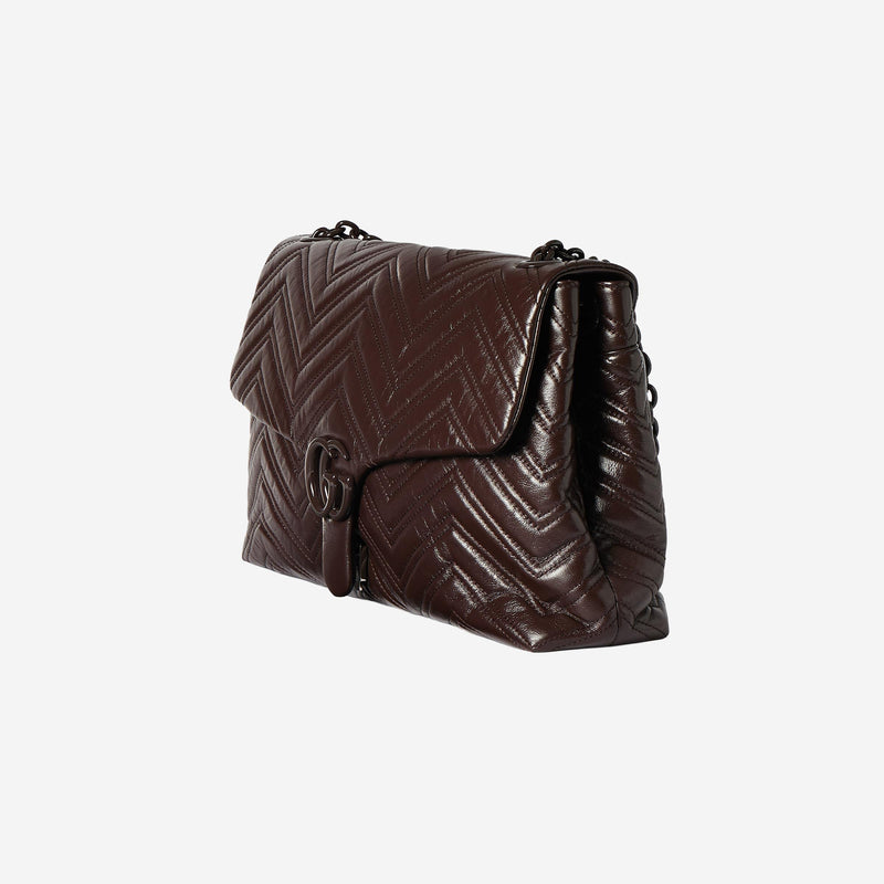 Gucci Marmont Shoulder Bag — Brown Calfskin
