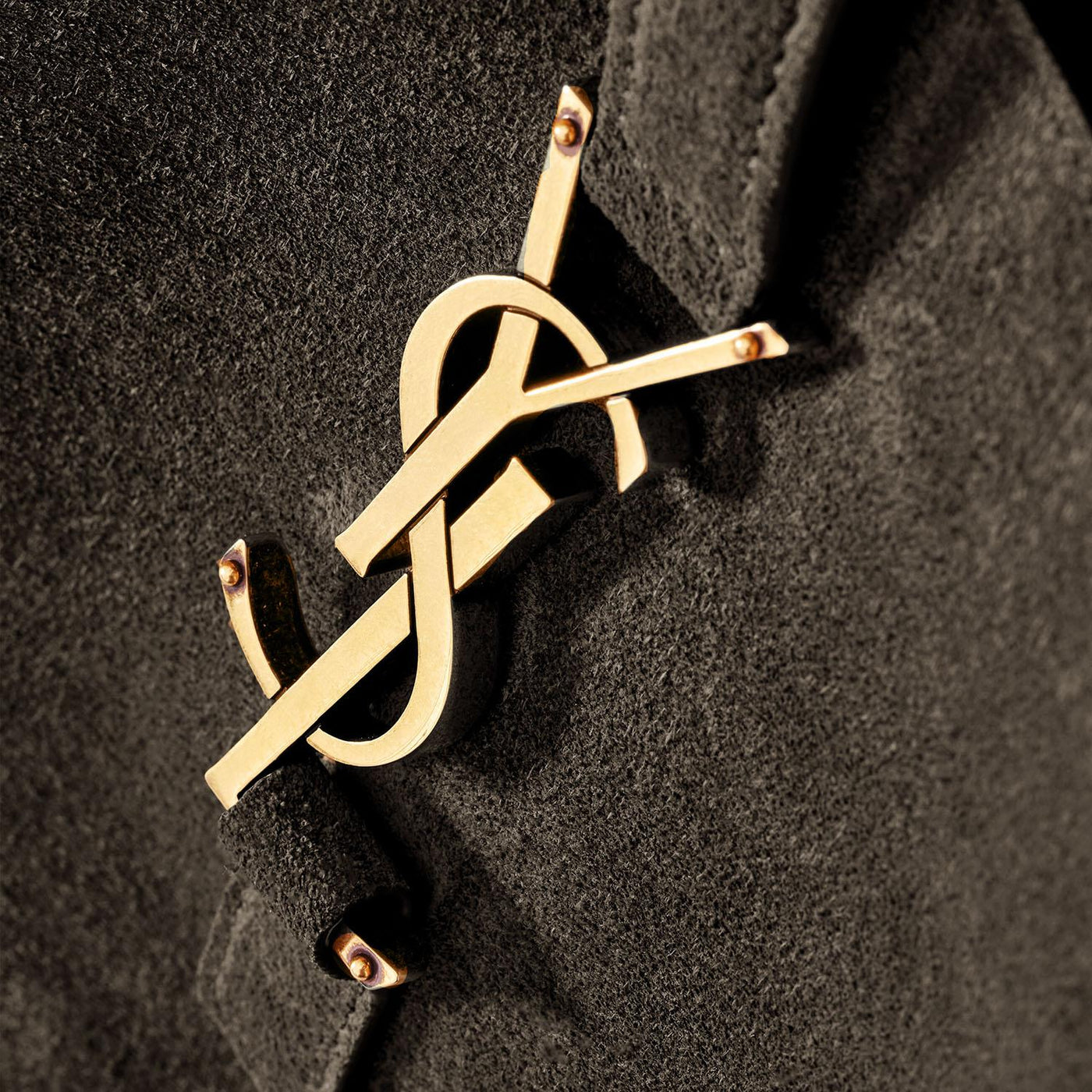 Saint Laurent Shoulder Bag — Brown Suede