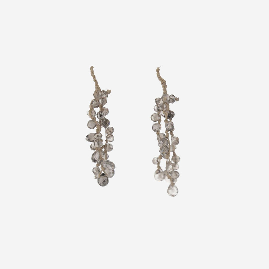 Mela Beaded Tassel Earrings — Multicolor Natural Fiber