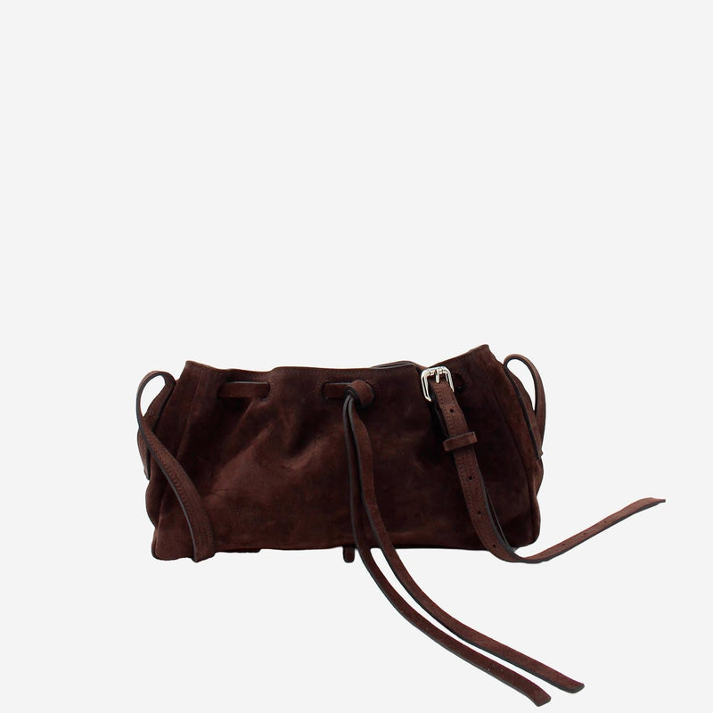 Radica Studio Suede Foldover Shoulder Bag — Brown