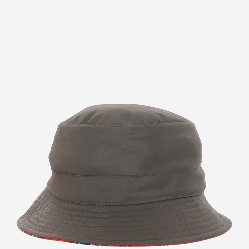 Grevi 2521 Tartan Wool Reversible Bucket Hat — Red