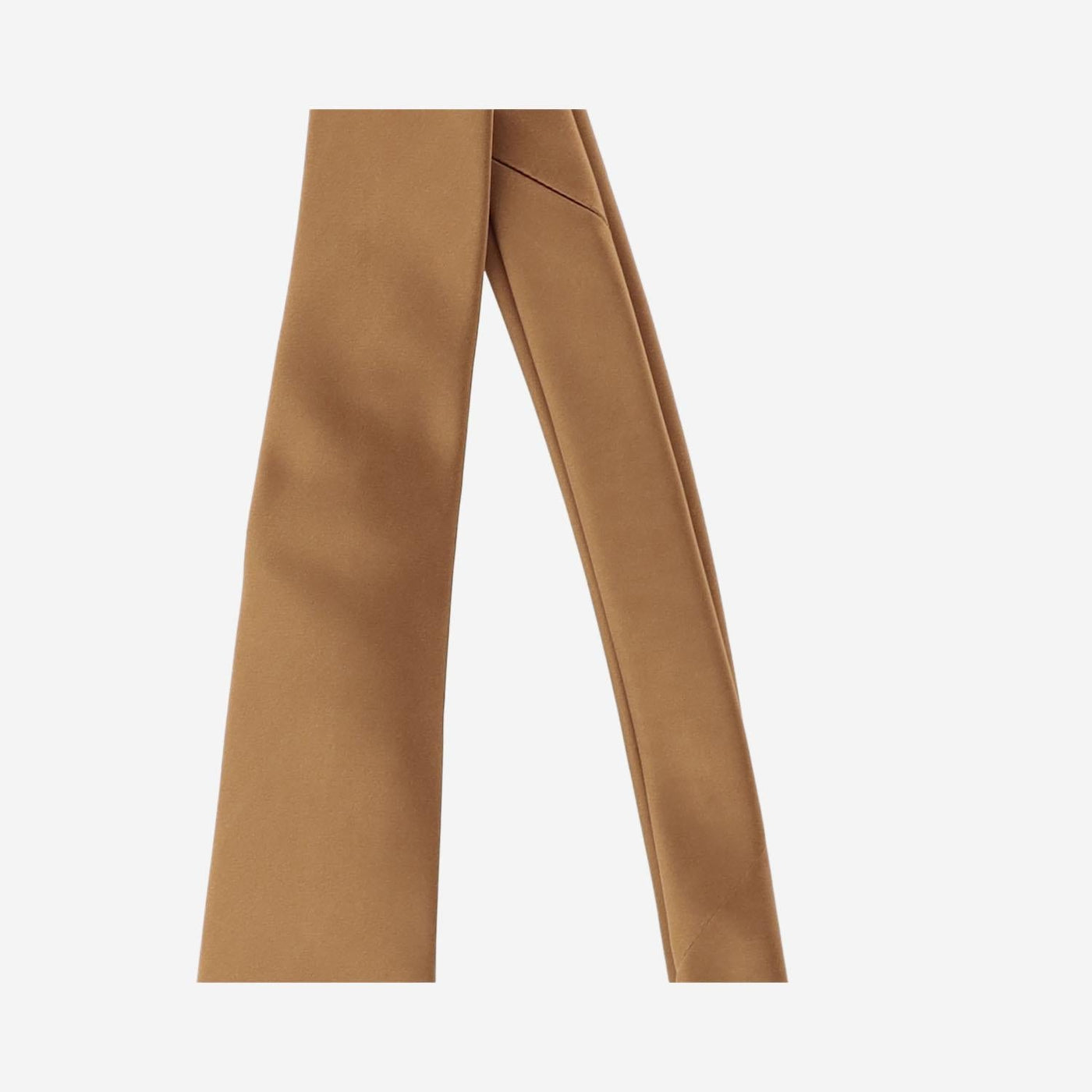 Saint Laurent Silk Satin Necktie — Brown Neckties