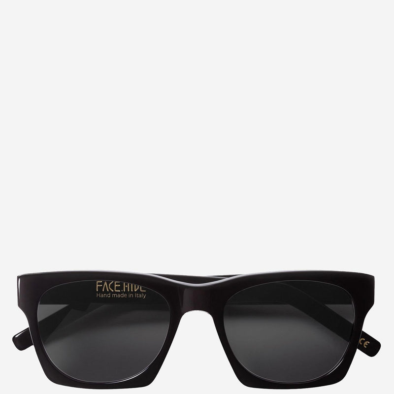 Face Hide Numero0 Logo-Embellished Sunglasses — Black Acetate