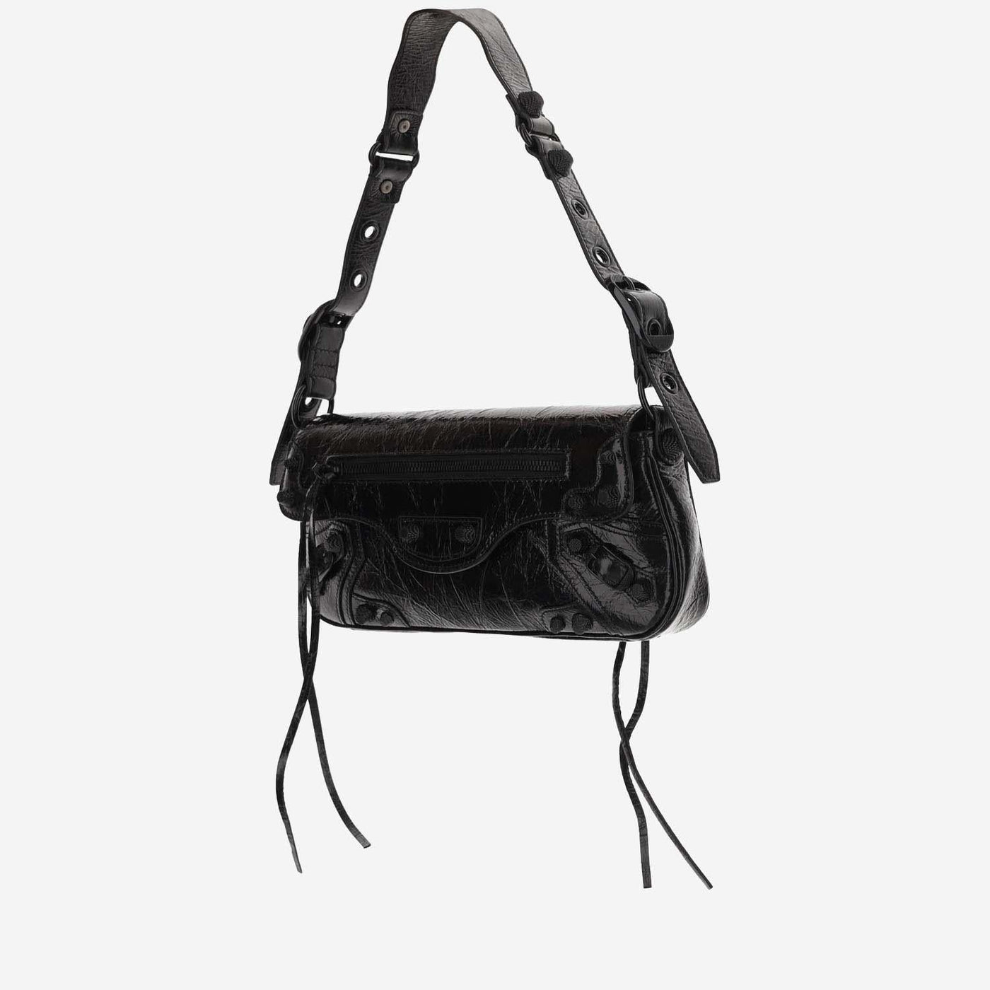 Balenciaga Le Cagole Shoulder Bag — Black Lambskin