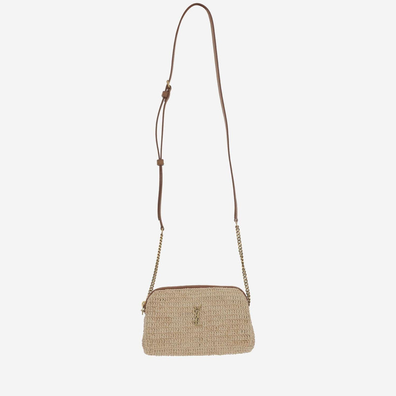 Saint Laurent Gaby Clutch — Beige Raffia
