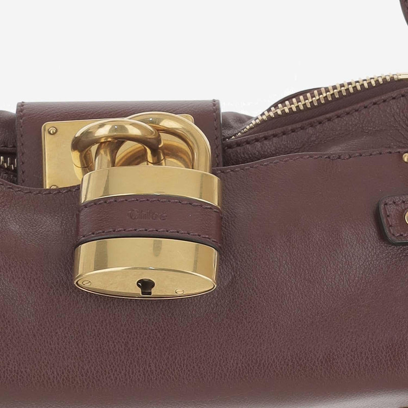 Chloé Paddington Shoulder Bag — Brown Leather
