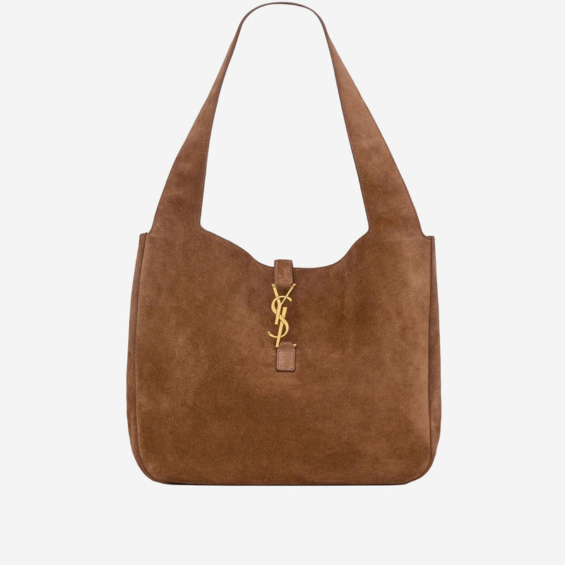 Saint Laurent Bea Shoulder Bag — Beige Suede