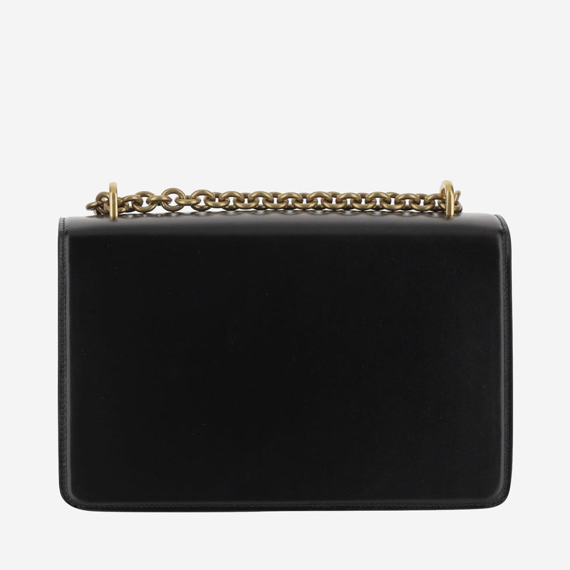 Valentino Garavani Vain Shoulder Bag — Black Calfskin