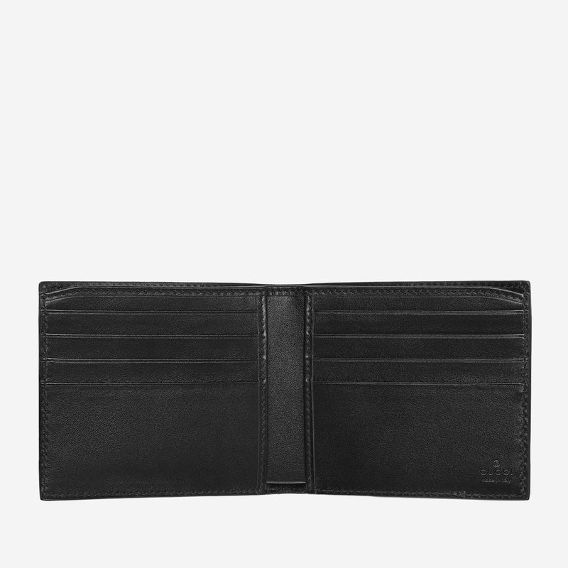 Gucci Calfskin Bi-Fold With Clamp Wallet — Black