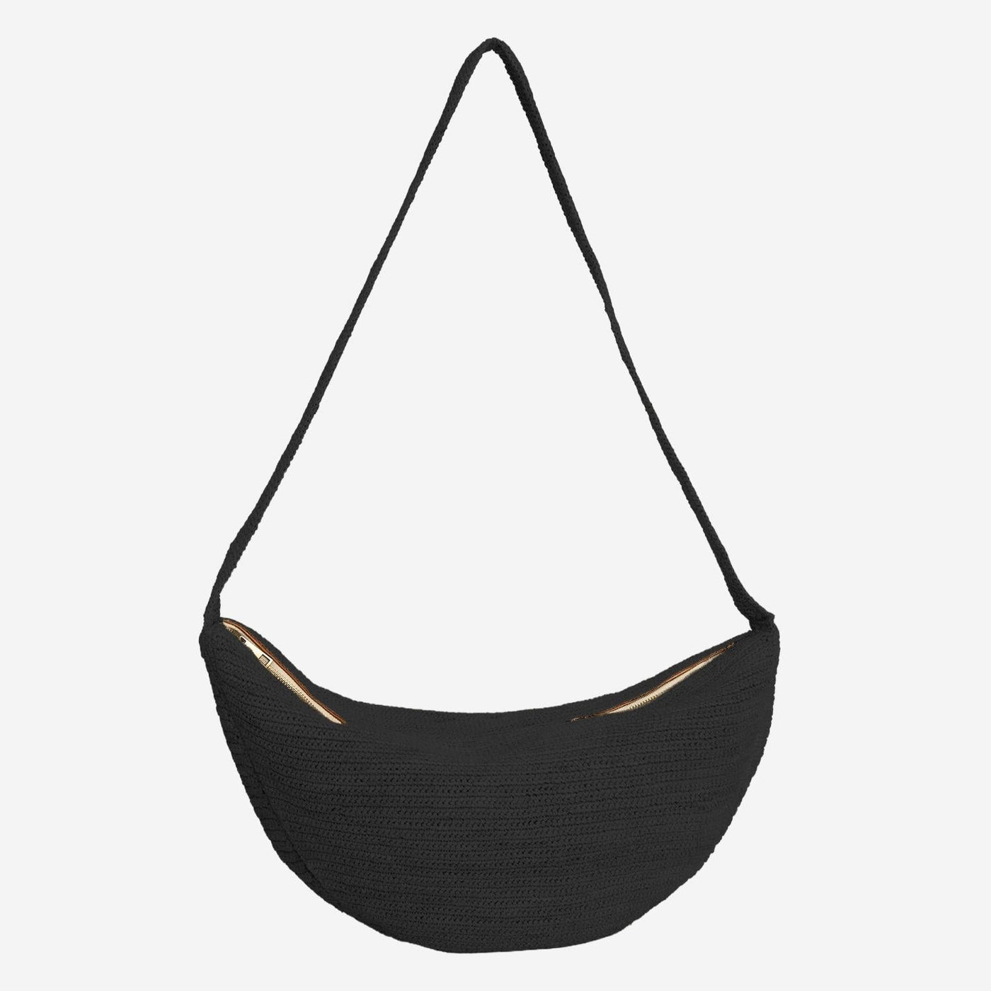 Ibeliv Luna Shoulder Bag — Black Rafia