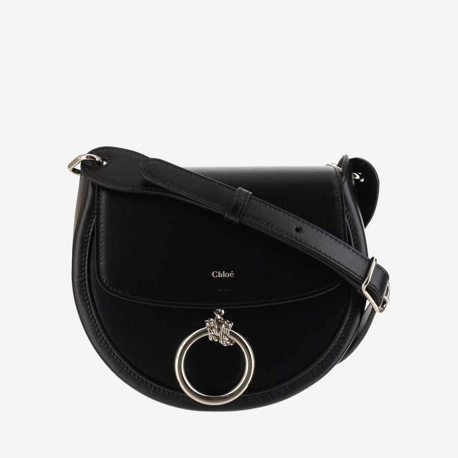 Chloé Calfskin Leather Crossbody Bag — Black