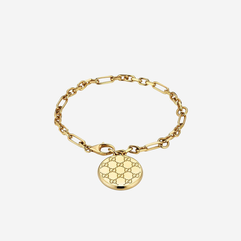 Gucci Gg Logo Chain Bracelet — Gold Brass Bracelets
