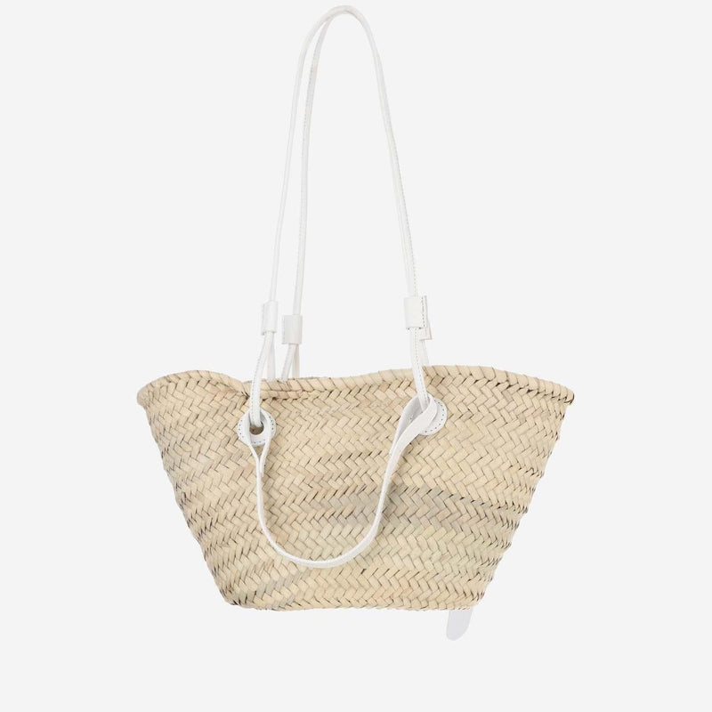 Filippo Catarzi Woven Straw Shoulder Bag — Beige