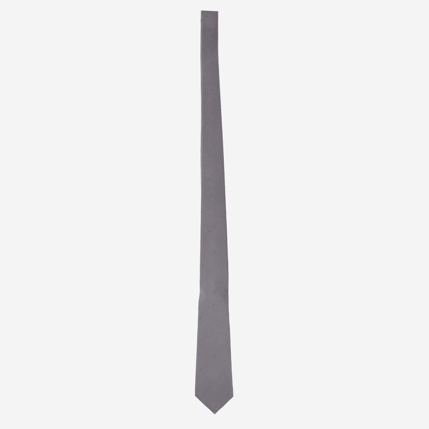 Gucci Silk Jacquard Double G Necktie — Gray Neckties