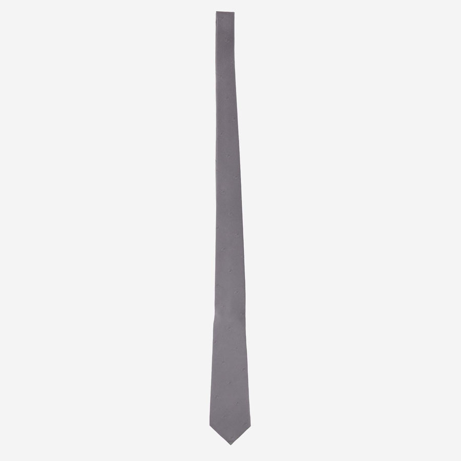 Gucci Silk Jacquard Double G Necktie — Gray Neckties