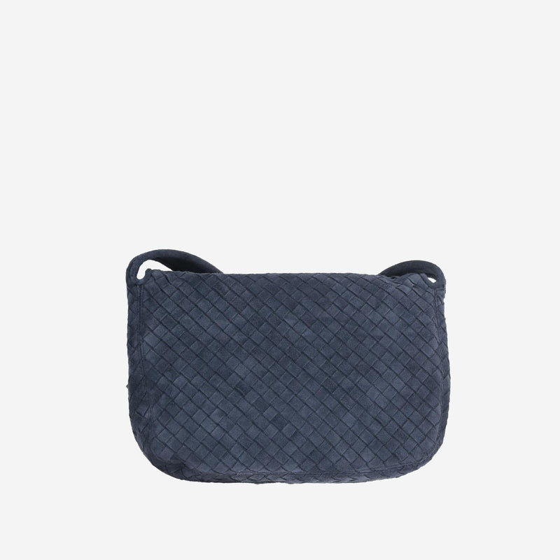 Bottega Veneta Shoulder Bag — Navy Calfskin